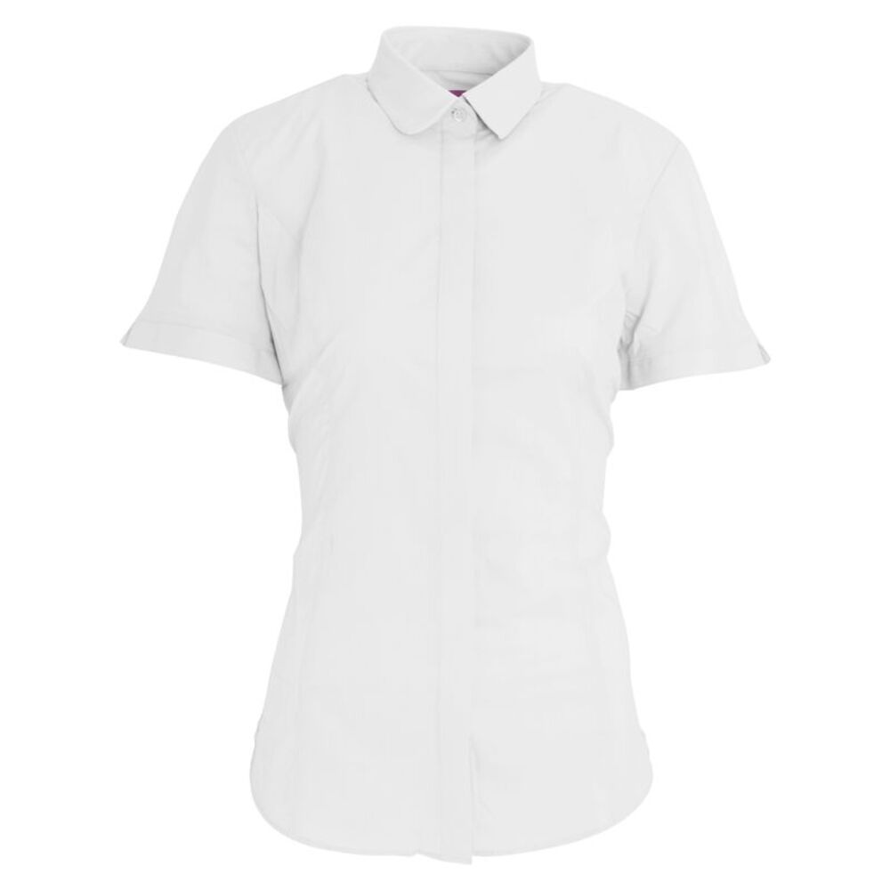 Brook Taverner Womens/Ladies Soave Short Sleeve Poplin Shirt / White